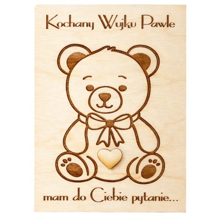 Personalizowany prezent z prośbą o bycie chrzestnymi jako pamiątka chrztu dziecka