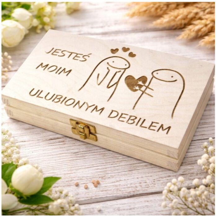 personalizowane pudełko z grawerem prezent na walentynki