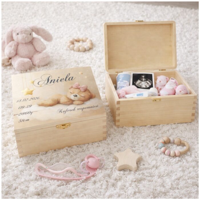 Kuferek skarbów dziecka z imieniem