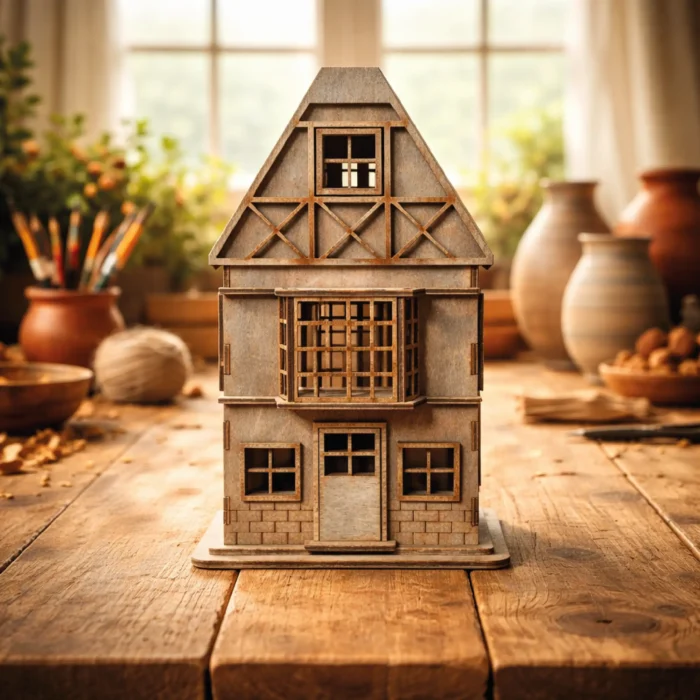 lampion domek drewniany dekoracja styl skandynawski