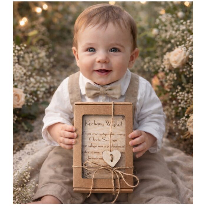 Podziękowanie dla matki chrzestnej i ojca chrzestnego z personalizacją – prezent na Chrzest Święty dziecka