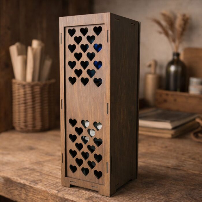 drewniane pudełko na wino prezent