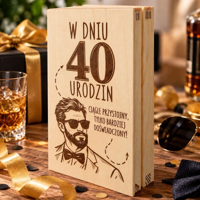 Pudełko na pieniądze na urodziny z grawerem — 12 wzorów i życzenia UV